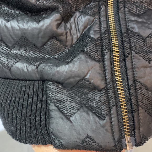 💲2️⃣5️⃣🎉HP🎉Anthropologie Numph Chevron Pattern Maxi Lengh Bomber Jacket - Picture 5 of 13